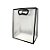 Sacola Transparente Fosca Pvc Alça Plana Preto - 25x15x9cm - 10 unidades - 10 unidades - Cromus - Rizzo - Imagem 1