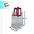 Sacola Transparente PVC com Alça Retangular Couro Vermelho - 19,4x17x9cm - 1 unidade - 1 unidade - Cromus - Rizzo - Imagem 2