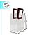 Sacola Transparente PVC com Alça Retangular Couro Marsala - 16,4x14,2x7,3cm - 10 unidades - 10 unidades - Cromus - Rizzo - Imagem 2