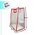 Sacola Transparente Fosca Pvc Alça Plana Vermelho - 40x30x12cm - 1 unidade - 1 unidade - Cromus - Rizzo - Imagem 2