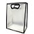 Sacola Transparente Fosca Pvc Alça Plana Preto - 40x30x12cm - 10 unidades - 10 unidades - Cromus - Rizzo - Imagem 1