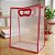 Sacola Transparente Fosca Pvc Alça Plana Vermelho - 30x23x15cm - 1 unidade - 1 unidade - Cromus - Rizzo - Imagem 1