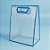 Sacola Transparente Fosca Pvc Alça Plana Azul Claro - 30x23x15cm - 1 unidade - 1 unidade - Cromus - Rizzo - Imagem 1