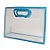 Sacola Transparente Fosca Horizontal Pvc Alça Plana Azul Claro - 22x30x9cm - 10 unidades - 10 unidades - Cromus - Rizzo - Imagem 1
