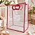 Sacola Transparente Fosca Pvc Alça Plana Vermelho - 25x15x9cm - 1 unidade - 1 unidade - Cromus - Rizzo - Imagem 1