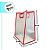 Sacola Transparente Fosca Pvc Alça Plana Vermelho - 25x15x9cm - 1 unidade - 1 unidade - Cromus - Rizzo - Imagem 2