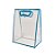 Sacola Transparente Fosca Pvc Alça Plana Azul Claro - 25x15x9cm - 10 unidades - 10 unidades - Cromus - Rizzo - Imagem 1