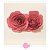 Topo de Bolo Rosas Rosa M - 2 unidades - Amora - Rizzo - Imagem 1