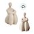 Escultura Mulher Pensando em Poliresina -  Off White - 19,5x10,5x11cm - 1 unidade - Rizzo - Imagem 2