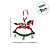 Enfeite Para Pendurar de Natal - Cavalo Vermelho com Guizo - 7x8x1cm - 1 unidade - Cromus - Rizzo - Imagem 3