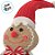 Peso de Porta Boneco Gingerbread - Touca Papai Noel - 15x9x26cm - 1 unidade - Cromus - Rizzo - Imagem 2