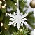 Enfeite Para Pendurar de Natal - Floco de Neve Cristal - 15,5x15,5x1cm - 1 unidade - Cromus - Rizzo - Imagem 1
