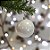 Bolas de Natal em Tubo - Branco Perolado - 8x8cm - 6 unidades - Rizzo - Imagem 1
