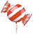 Balão de Festa Metalizado 18" 45cm - Candy Vermelho - 1 unidade - Cromus - Rizzo - Imagem 1