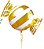Balão de Festa Metalizado 18" 45cm - Candy Dourado - 1 unidade - Cromus - Rizzo - Imagem 1