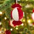 Enfeite Para Pendurar de Natal - Doce Vermelho e Branco - 15x7,5cm - 1 unidade - Rizzo - Imagem 1