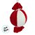 Enfeite Para Pendurar de Natal - Doce Vermelho e Branco - 15x7,5cm - 1 unidade - Rizzo - Imagem 2