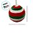 Bola de Natal - Branco com Espiral Vermelho e Verde - 10cm - 1 unidade - Rizzo - Imagem 3