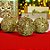Bolas de Natal em Tubo - Ouro com Lantejoulas - 10cm - 3 unidades - Rizzo - Imagem 1