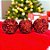 Bolas de Natal em Tubo - Vermelho com Glitter e Lantejoulas - 10cm - 3 unidades - Rizzo - Imagem 1