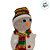 Enfeite Decorativo de Natal com Luz - Boneco de Neve com Cachecol - Dourado/Verde/Vermelho - 18cm - 1 unidade - Rizzo - Imagem 3