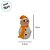 Enfeite Decorativo de Natal com Luz - Boneco de Neve com Cachecol - Laranja - 18cm - 1 unidade - Rizzo - Imagem 2