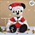 Pelúcia Mickey Mouse de Natal Personalizado - 30cm - 1 unidade - Disney Original - Rizzo - Imagem 1