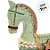 Enfeite Decorativo de Natal - Cavalo de Balanço Verde - 14x16x4cm - 1 unidade - Cromus - Rizzo - Imagem 3