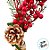 Galho Decorativo de Natal - Frutas e Pinha com Neve - 42x14x5cm - 1 unidade - Cromus - Rizzo - Imagem 2