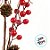 Galho Decorativo de Natal - Pinha e Frutas Vermelha - 56x10x4,5cm - 1 unidade - Cromus - Rizzo - Imagem 2