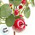 Galho Decorativo de Natal - Folhas com Fruta Grande - 29x15,5x7cm - 1 unidade - Cromus - Rizzo - Imagem 2