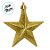 Enfeite Para Pendurar de Natal - Estrela Ouro Lisa e Glitter - 6,2x6,5x2,5cm - 12 unidades - Cromus - Rizzo - Imagem 3