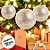 Bolas de Natal - Champanhe com Glitter Branco - 8x8cm - 6 unidades - Cromus - Rizzo - Imagem 5