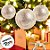 Bolas de Natal - Champanhe com Glitter Branco - 10x10cm - 4 unidades - Cromus - Rizzo - Imagem 5