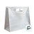 Sacola Transparente Fosca Pvc Alça Plana Branco - 22x26x10cm - 12 unidades - Rizzo - Imagem 2