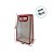 Sacola Transparente Fosca Pvc Alça Plana Vermelho - 25x15x10cm - 12 unidades - Rizzo - Imagem 3