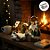 Cenário De Natal - Montanha de Ski com Casa e Árvore de Natal com Som , Luz e Movimento - 30x26x21cm - 1 unidade - Rizzo - Imagem 7