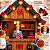 Cenário De Natal - Lojinha de Madeira com Luz - 10,5x10,5x15cm - RZO02308 - 1 unidade - Rizzo - Imagem 3
