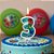 Vela Festa Pj Masks - Número 3 - 8x5cm - 1 unidade - Regina - Rizzo - Imagem 1