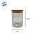 Pote de Vidro Hermético com Tampa de Bambu - 9x12cm - 600ml  - 1 unidade - Rizzo - Imagem 2