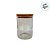 Pote de Vidro Hermético com Tampa de Bambu - 9x12cm - 600ml  - 1 unidade - Rizzo - Imagem 3