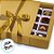 Caixa Luva 16 Bombons Ouro - 17cmx17cmx4cm - 10 unidades - Cromus - Rizzo - Imagem 1