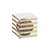 Caixa Clean 1 Doce Listras Ouro 4 x 4 x 4cm - 10 unidades - Cromus - Rizzo Embalagens - Imagem 1