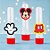 Aplique Imp em EVA - Mickey Mouse - 5x5cm - 12 unidades - Disney Original - Rizzo - Imagem 1
