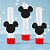Aplique Imp em EVA - Mickey Mouse Glitter - 5x5cm - 5 unidades - Disney Original - Rizzo - Imagem 1