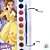 Kit Para Colorir Livro e Aquarela - Princesas - 1 unidade - Disney Original - Rizzo - Imagem 4