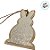 Tag Decorativa de Páscoa em MDF - Coelho de Glitter Branco - 10,5x6cm - 2 unidades - Cromus - Rizzo - Imagem 3
