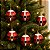 Bolas de Natal - Vermelho Papai Noel - 6cm - 6 unidades - Cromus - Rizzo - Imagem 1