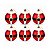 Bolas de Natal - Vermelho Papai Noel - 6cm - 6 unidades - Cromus - Rizzo - Imagem 3