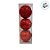 Bolas de Natal - Vermelho Glitter - 10cm - 3 unidades - Cromus - Rizzo - Imagem 3